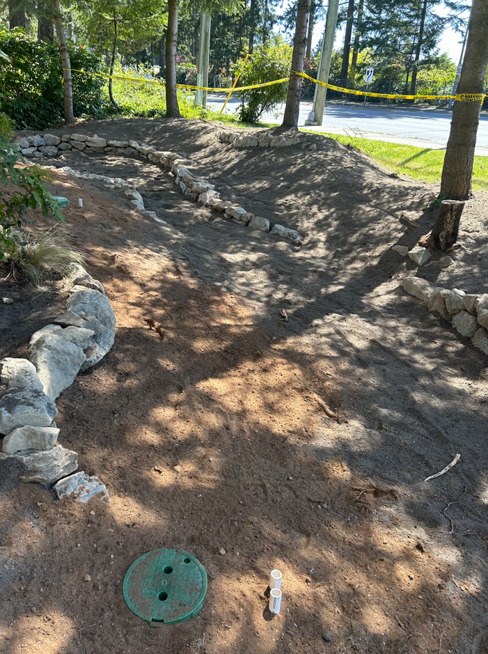 Installation of rockwork